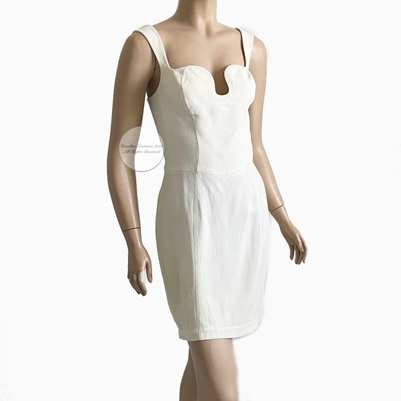 Thierry Mugler Dresses & Skirts - Thierry Mugler Dress Cocktail Mini Party White Sculptural Vintage Sz 40 Rare